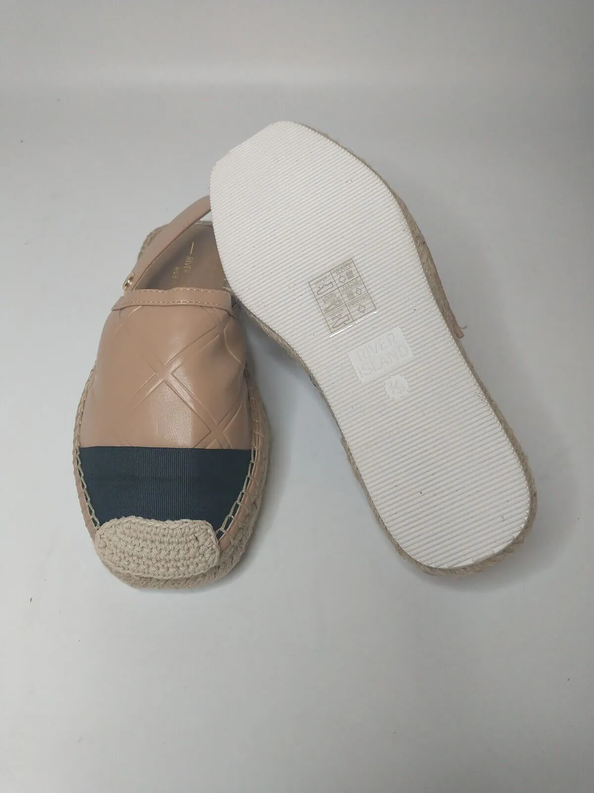 River Island Beige Sling Back Espadrilles Sandals. UK 2 **** VS2