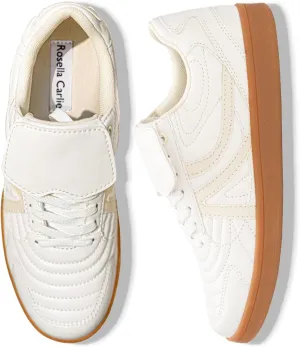 Rosella Carlie Sneakers for Women - Comfortable Casual Walking Tennis Shoes Non-Slip Shoes for Women - Lace-Up Fashion Sneakers Trendy Women's Footwear
