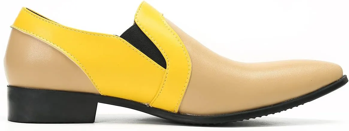 Santimon Men's Loafers Slip-Ons Dress Casual BusinessTwo Tone Penny Loafers Prom Wedding Tuxedo Party Driving Summer Walking Shoes for Boy
