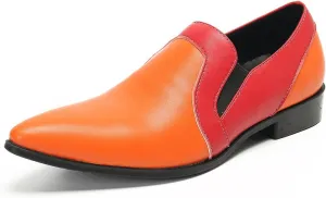 Santimon Men's Loafers Slip-Ons Dress Casual BusinessTwo Tone Penny Loafers Prom Wedding Tuxedo Party Driving Summer Walking Shoes for Boy