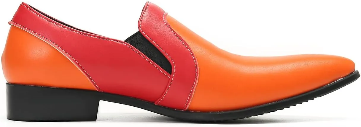 Santimon Men's Loafers Slip-Ons Dress Casual BusinessTwo Tone Penny Loafers Prom Wedding Tuxedo Party Driving Summer Walking Shoes for Boy