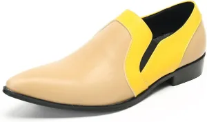 Santimon Men's Loafers Slip-Ons Dress Casual BusinessTwo Tone Penny Loafers Prom Wedding Tuxedo Party Driving Summer Walking Shoes for Boy