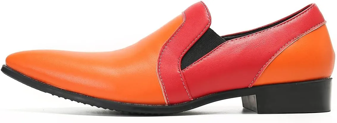 Santimon Men's Loafers Slip-Ons Dress Casual BusinessTwo Tone Penny Loafers Prom Wedding Tuxedo Party Driving Summer Walking Shoes for Boy