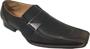 Santoni Men's Dress Shoes Casual Loafers Slip on Buckle Italian Styles
