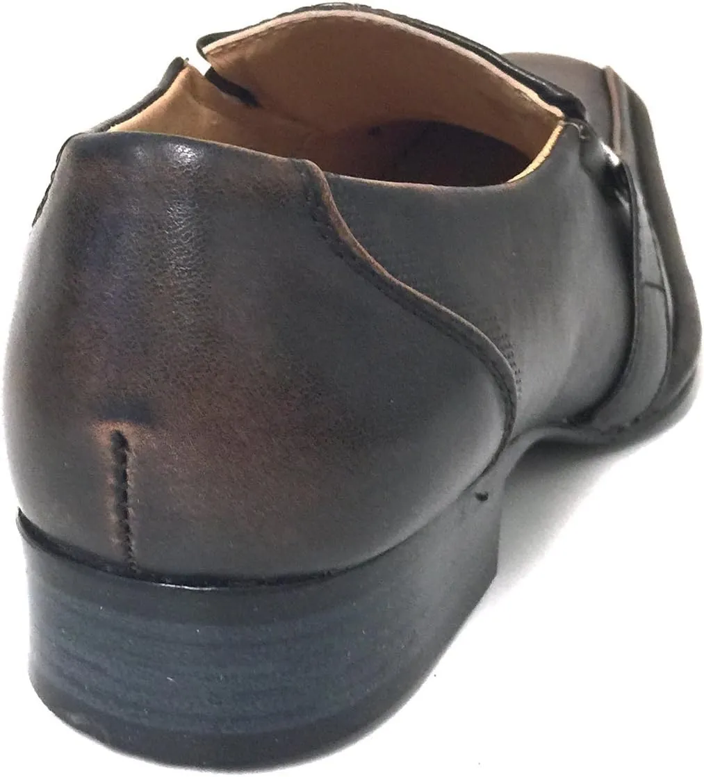 Santoni Men's Dress Shoes Casual Loafers Slip on Buckle Italian Styles
