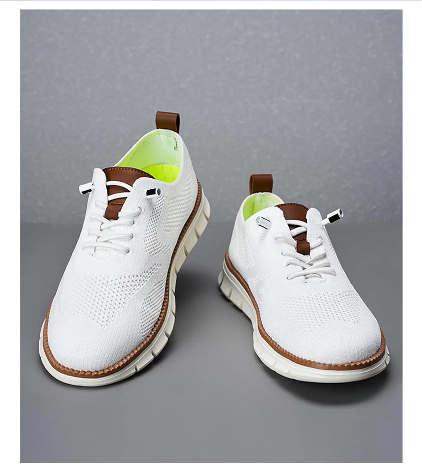 Shoes for Men Mens Mesh Oxfords Sneakers Business Casual Dress Lace-Up Walking Shoes Tennis Comfortable Sneakers Slip On Boat Shoes Lightweight Soft Sole & Breathable Fashion Sneakers