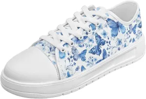 Slip on Sneakers Womens Wide Width Casual Breathable Polyester Running Sneakers Lightweight Low Top Soft Sole Walking Shoes