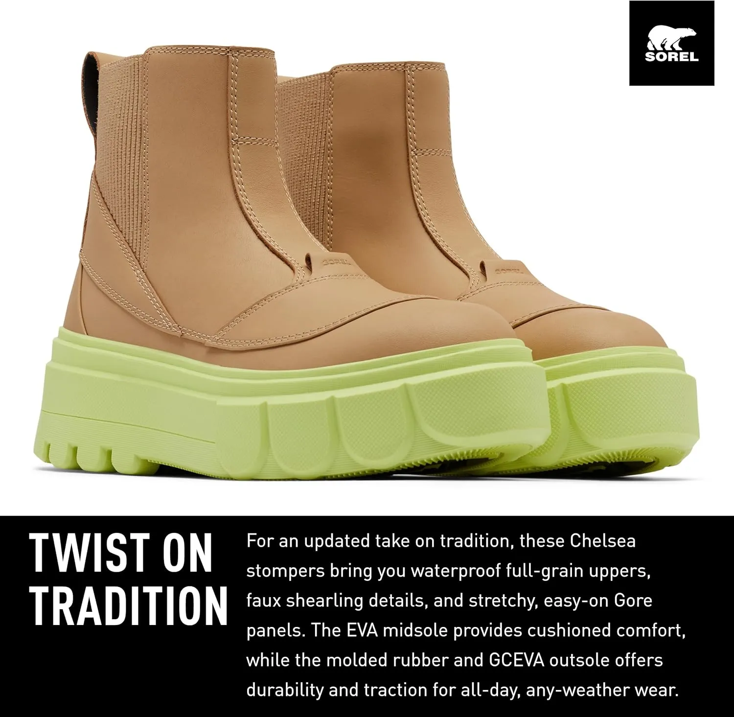 SOREL Women's Caribou X Chelsea Waterproof Boot