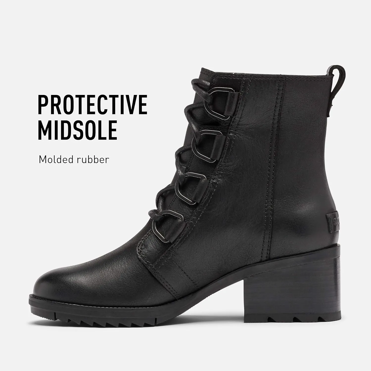 Sorel Women's Cate Lace Bootie — Waterproof Leather Rain Boot