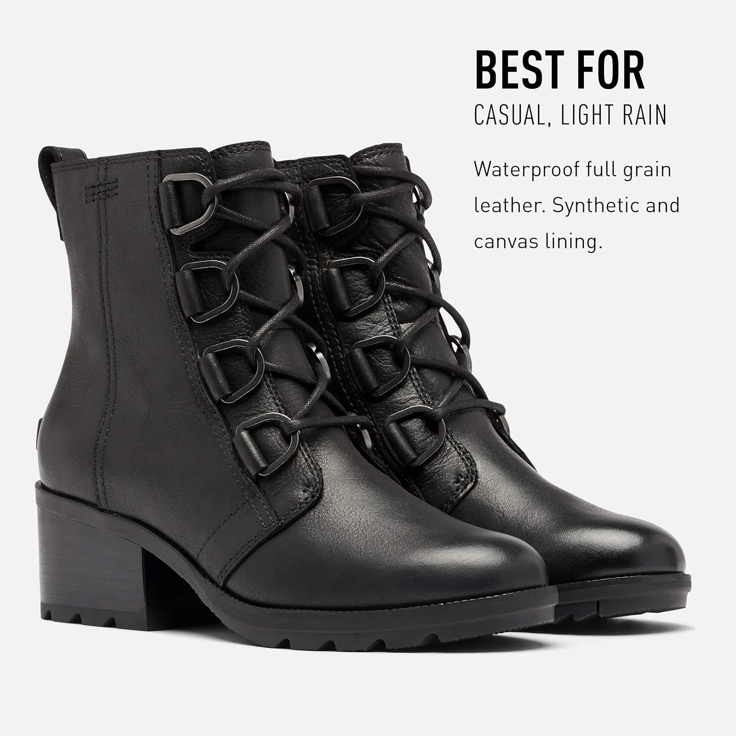 Sorel Women's Cate Lace Bootie — Waterproof Leather Rain Boot