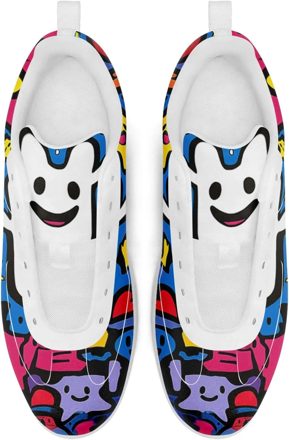 Spikeless Golf Shoes for Men, Artistic Design Women's Breathable Golf Sneakers with Heel Ventilation Sport Trainers