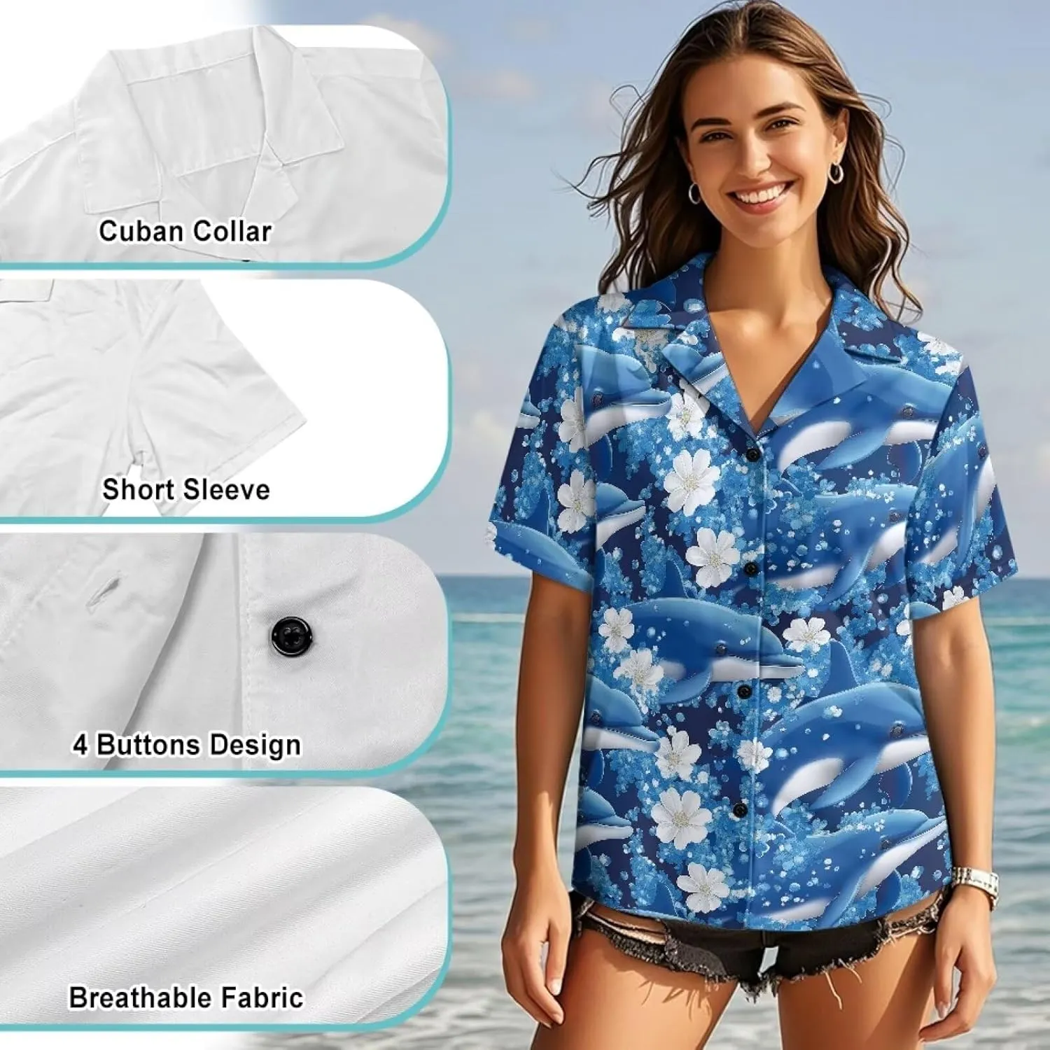 Summer Shirt for Women Casual Trendy Fashion Loose Fit Tunic Tops