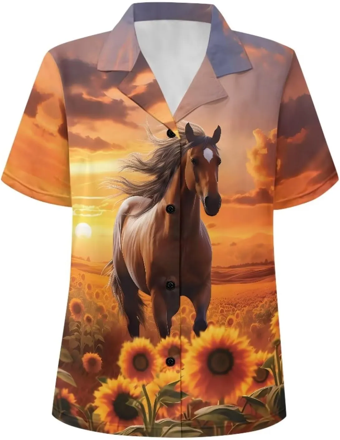 Summer Shirt for Women Casual Trendy Fashion Loose Fit Tunic Tops