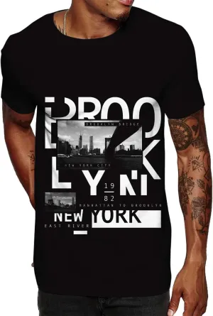Swag Point Men’s Graphic T Shirts – 100% Cotton Short Sleeve Urban Casual Tops Streetwear Hip Hop Hipster Tee