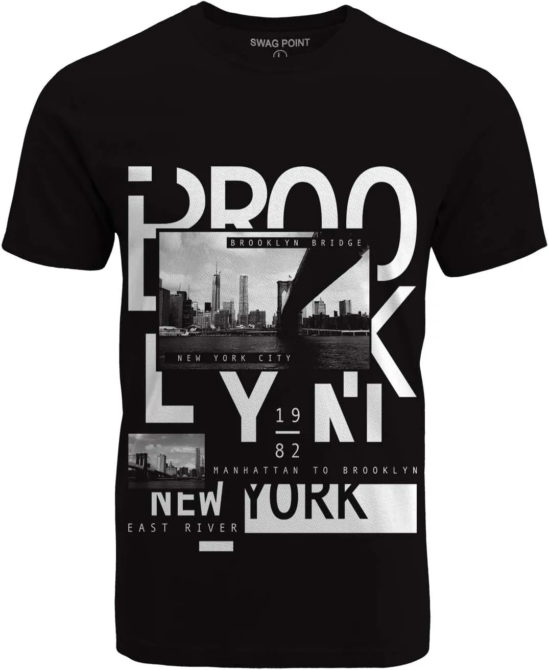 Swag Point Men’s Graphic T Shirts – 100% Cotton Short Sleeve Urban Casual Tops Streetwear Hip Hop Hipster Tee