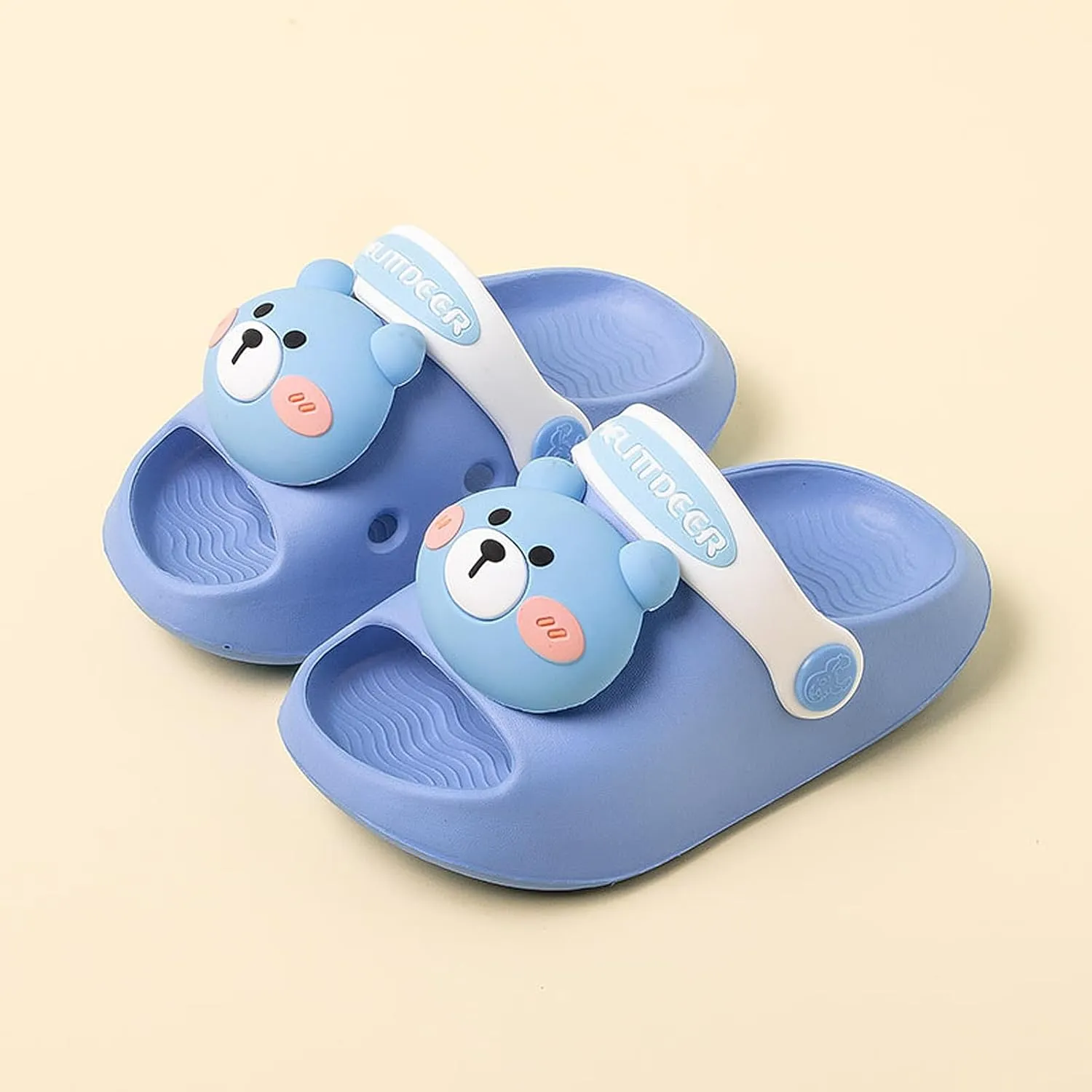 techcity Toddler Little Kids Slide Sandals Cute Summer Shower Beach Pool Slippers Thick Sole Slip On Sandals Water Shoes with Backstrap Boys Girls Clogs