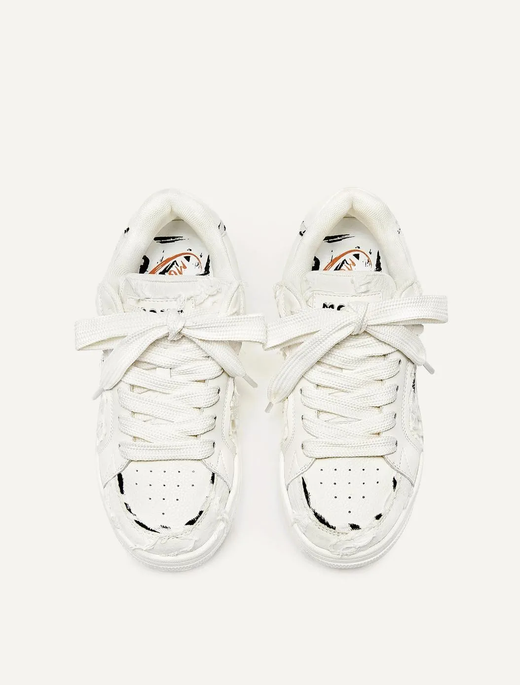 Textured Canvas Leather Chunky Sneakers for Women & Girls - Y2K Retro Urban Patchwork Bread Cute Shoes, Comfy Orthopedic Streetwear for Back to School, Beach Travel, Kawaii Minimalist All-Match