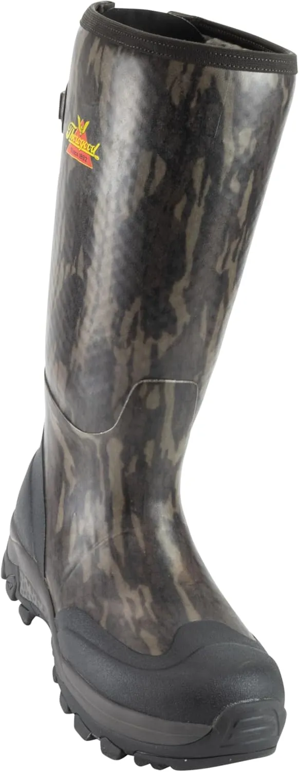 Thorogood Infinity FD 17” Waterproof Rubber Hunting Boots for Men - Mossy Oak Bottomland Camo Neoprene with Moisture-Wicking Lining and Self-Cleaning Traction Outsole