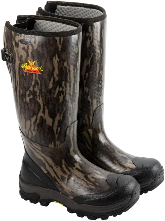 Thorogood Infinity FD 17” Waterproof Rubber Hunting Boots for Men - Mossy Oak Bottomland Camo Neoprene with Moisture-Wicking Lining and Self-Cleaning Traction Outsole