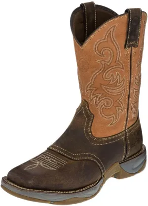 Tony Lama Men's 3R Junction Dusty Work Boot Square Toe Brown 8 EE