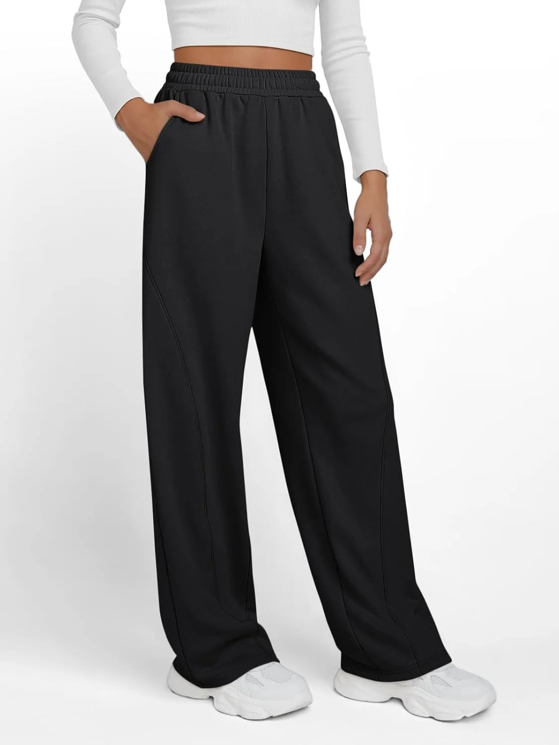 Trendy Queen Women's Wide Leg Sweatpants Baggy Y2K High Waisted Joggers Fall Fashion Clothes with Pockets 2025