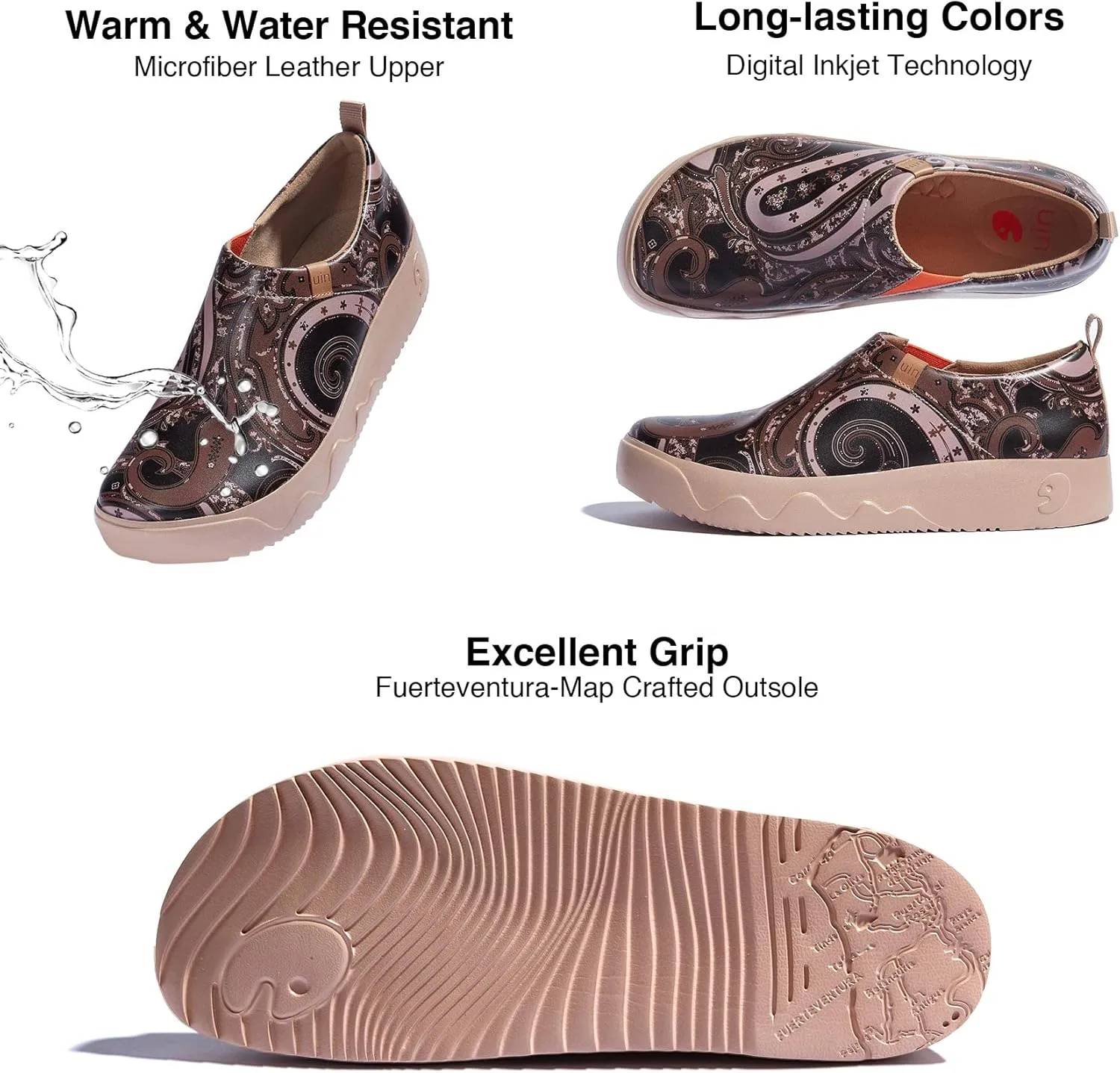 UIN Men's Fashion Sneakers Walking Art Travel Shoes Toledo Ⅸ
