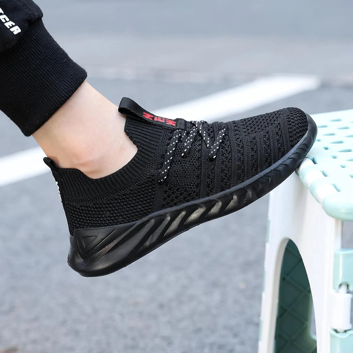 UMANPOO Kids Running Shoes Boys Girls Barefoot Slip On Sneakers Casual Walking Tennis Athletic Gym Sock Shoes Non Slip