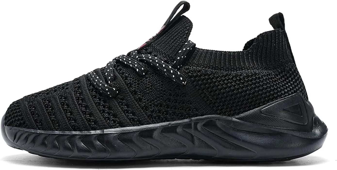 UMANPOO Kids Running Shoes Boys Girls Barefoot Slip On Sneakers Casual Walking Tennis Athletic Gym Sock Shoes Non Slip