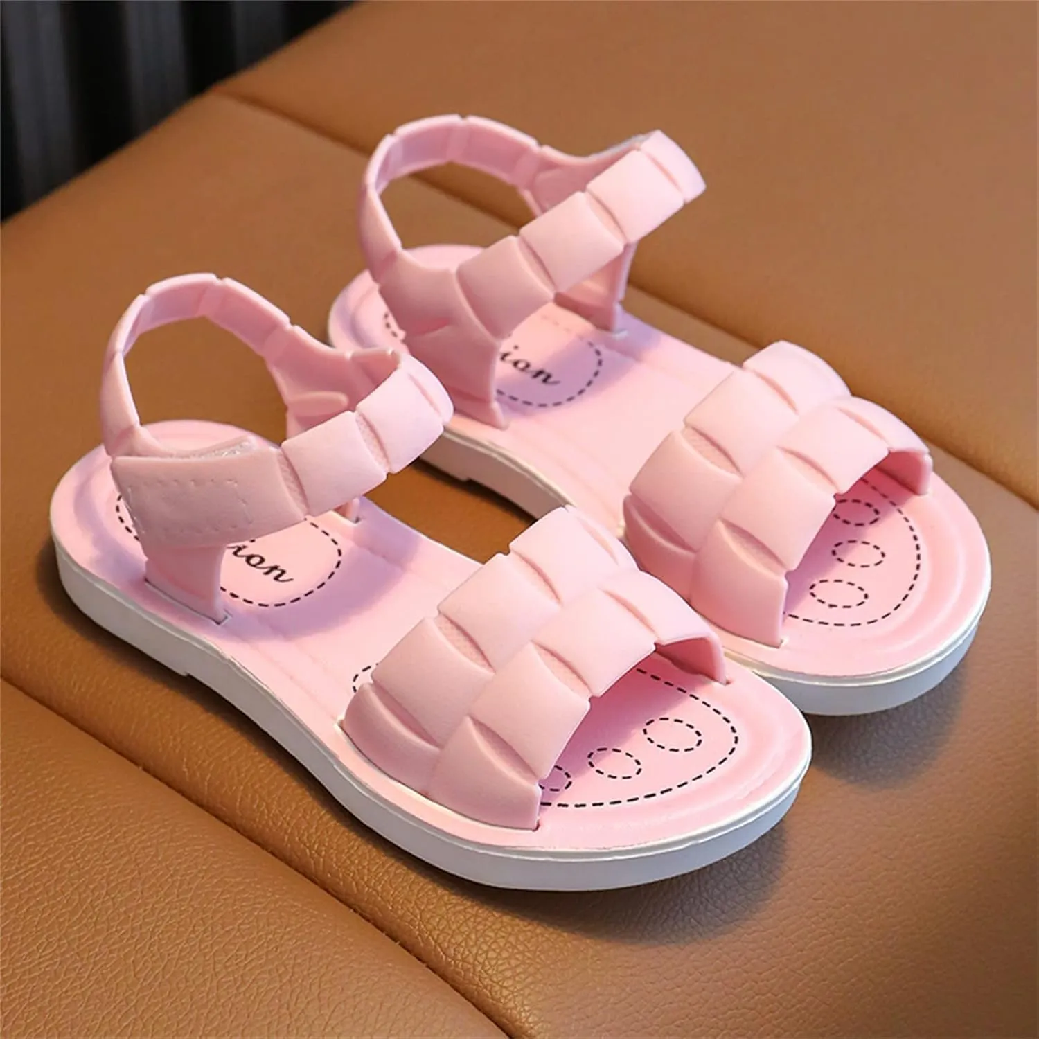 Unisex Kids Summer Sandals Baby Comfort Anti-Slip Open Toe Adjustable Walking Beach Shower Shoes for Boys Girls