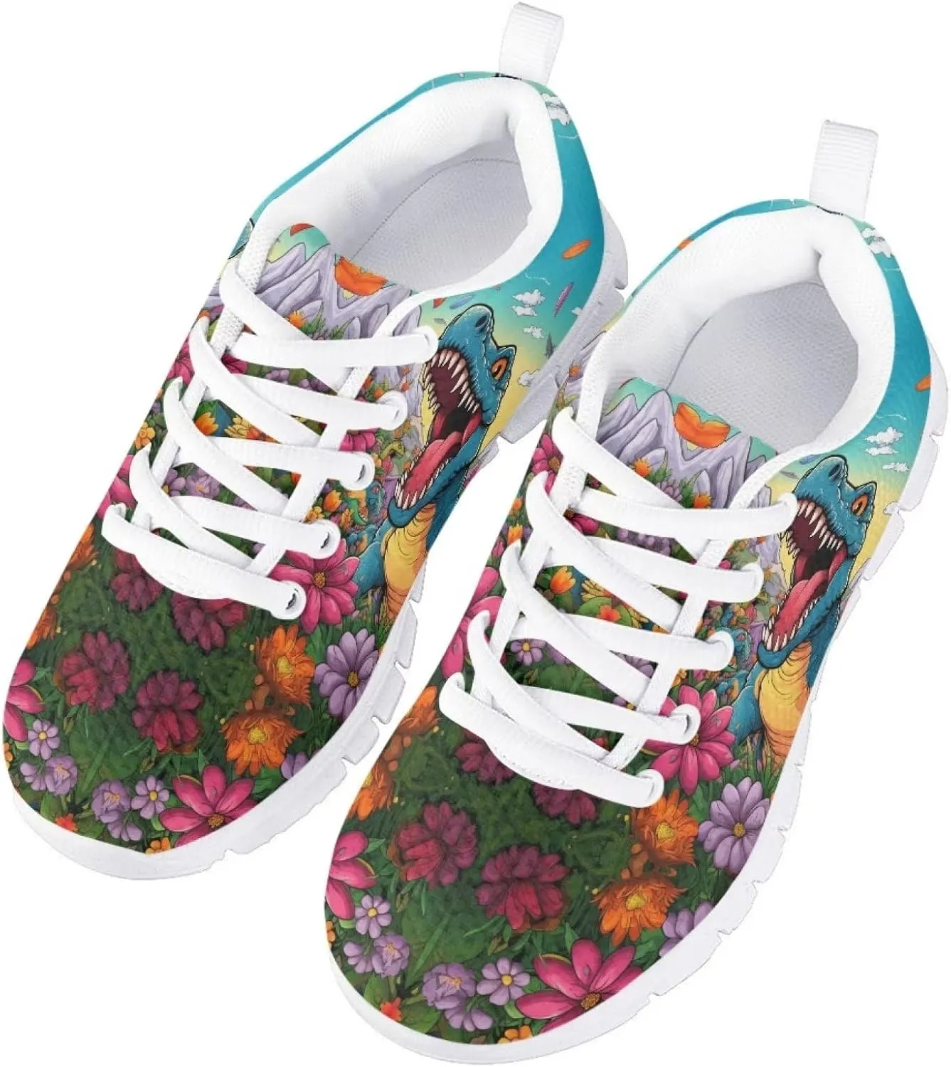 Uourmeti School Sneakers for Girls Boys Kids Running Tennis Shoes Lace Up