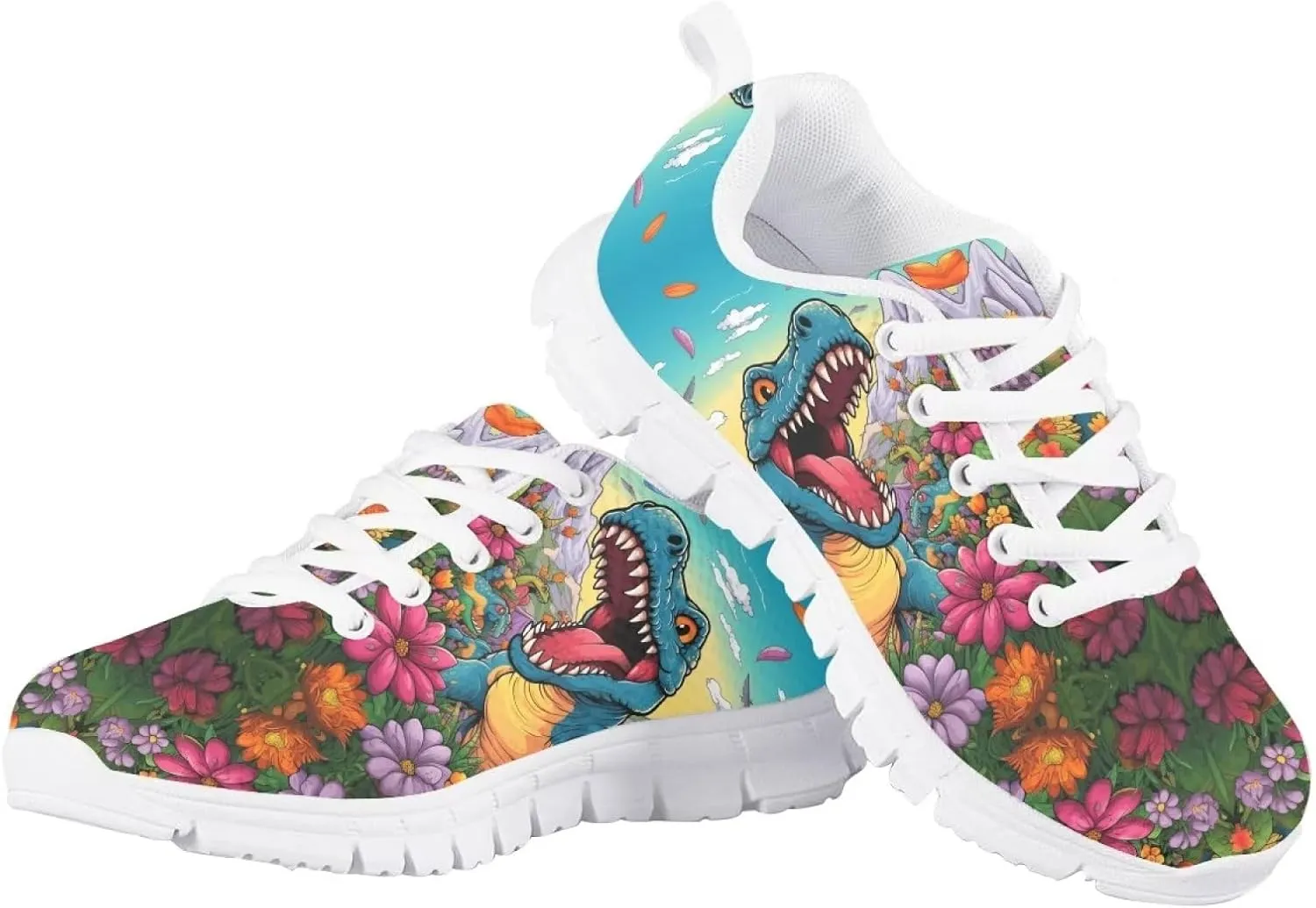 Uourmeti School Sneakers for Girls Boys Kids Running Tennis Shoes Lace Up