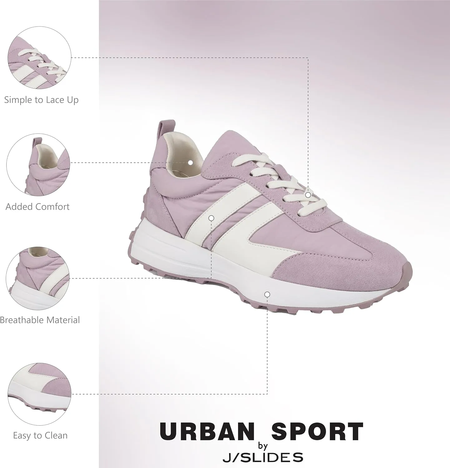 Urban Sport JRDN-Jolie Women's Casual Sneaker | Comfortable Running & Walking Shoes for Women | Stylish Footwear | Multisizes