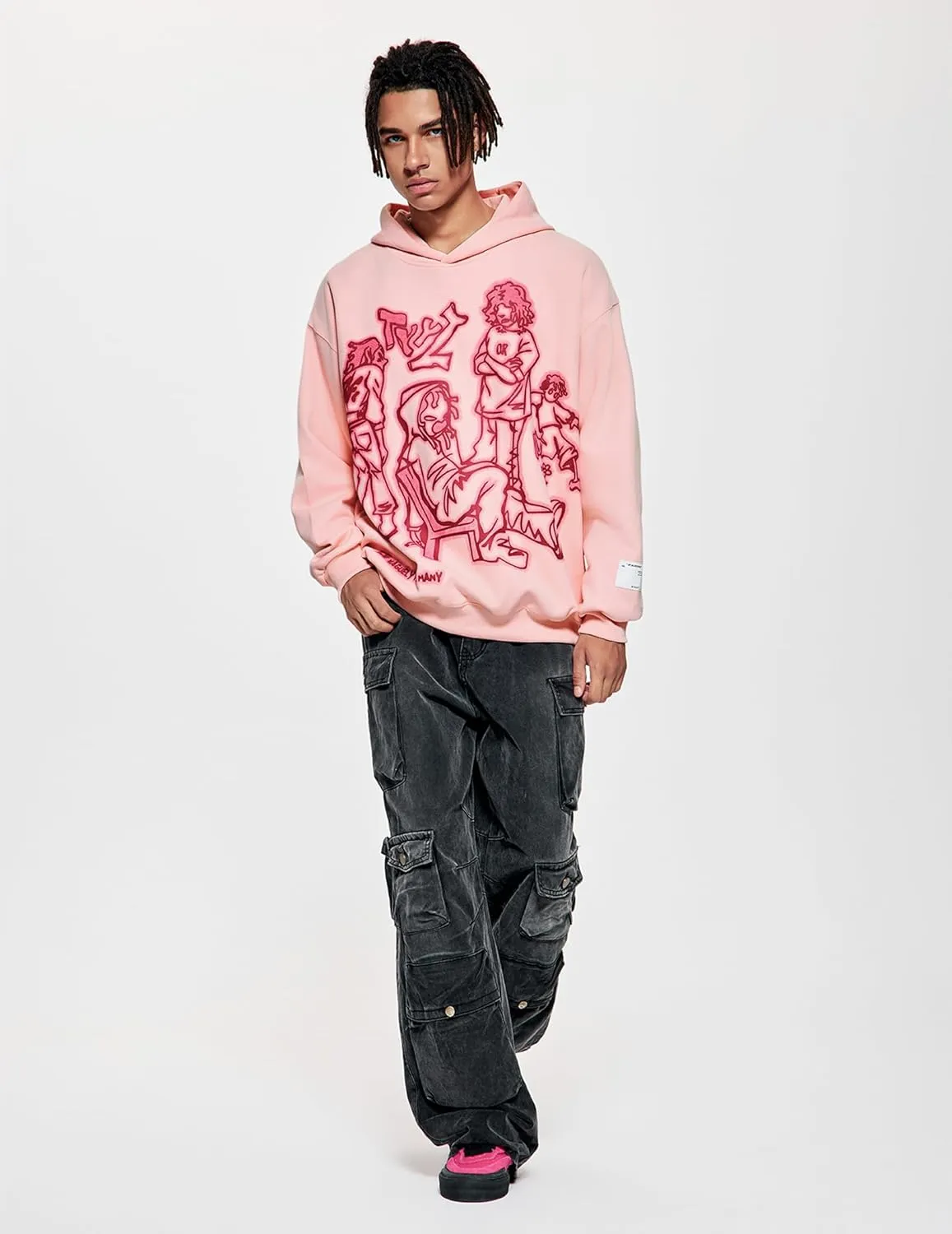 Vamtac Mens Graphic Hoodies Y2k Cute Pullover Oversized Fashion Streetwear Casual Hooded Sweatshirt Unisex Tops