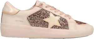 Vintage Havana Womens Alexis Glitter Platform Lace Up Sneakers Shoes Casual - Beige