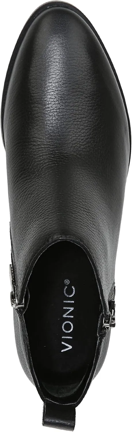 Vionic Women's Vivien Cecily Ankle Boot- Supportive Waterproof Short Boots That Include Three-Zone Comfort with Orthotic Insole Arch Support, Medium Fit