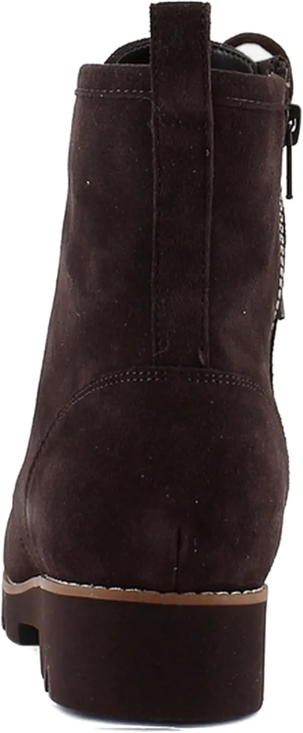 Vionic Women's Walking Boots Lani II Zipper Closure- Comfortable Supportive Walking Booties with Built-in Arch Support, Helps Heel Pain