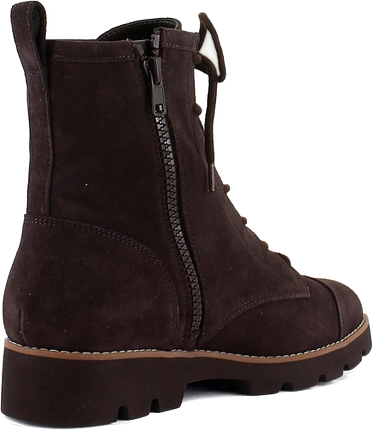 Vionic Women's Walking Boots Lani II Zipper Closure- Comfortable Supportive Walking Booties with Built-in Arch Support, Helps Heel Pain