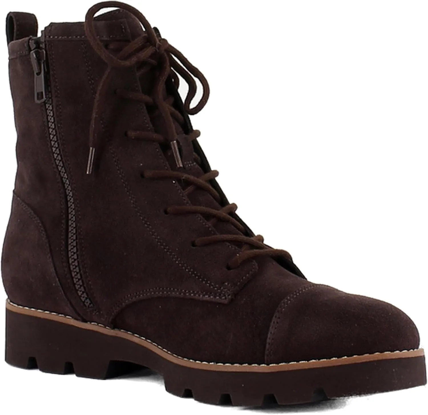 Vionic Women's Walking Boots Lani II Zipper Closure- Comfortable Supportive Walking Booties with Built-in Arch Support, Helps Heel Pain