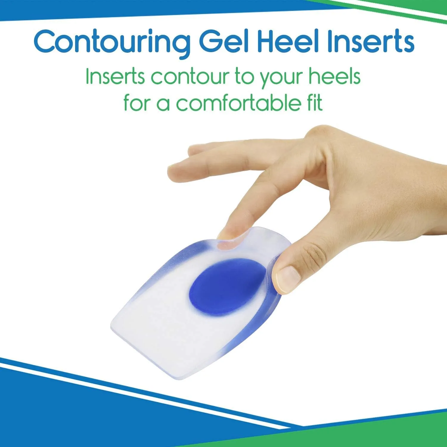 ViveSole Heel Cups for Heel Pain Relief (3 Pairs) - Gel Cushion Inserts for Heel Spur, Achilles Tendonitis, Plantar Fasciitis - Insole Pads for Shoes Women & Men - Silicone Supports, Shock Absorbing