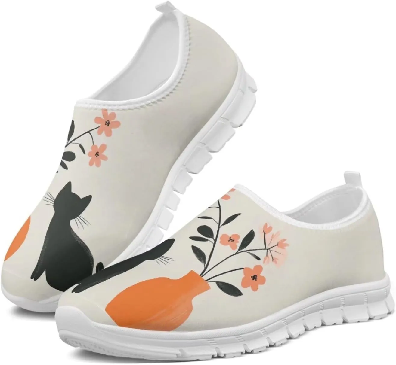 Women Slip On Sneakers Trendy Casual Shoes Womens Non Slip Walking Shoes