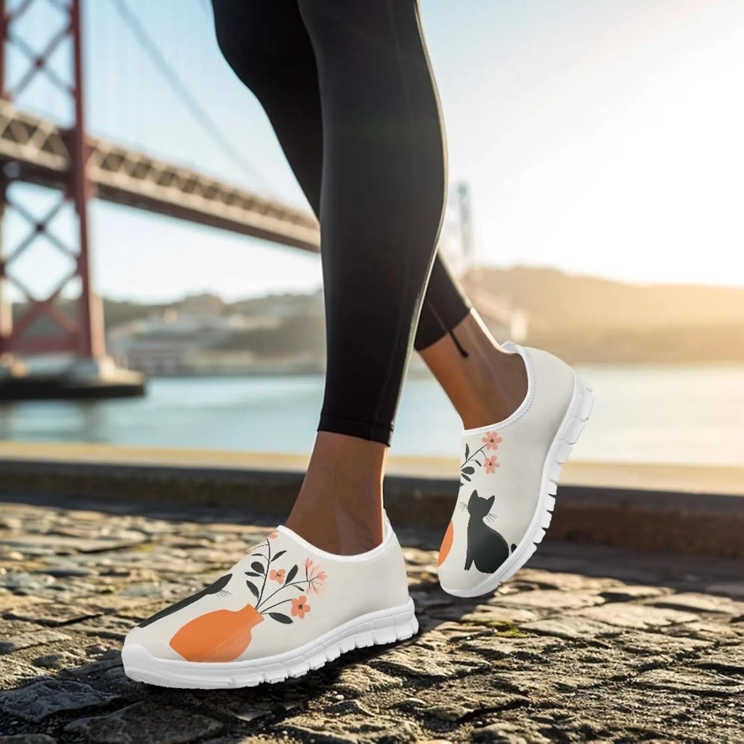 Women Slip On Sneakers Trendy Casual Shoes Womens Non Slip Walking Shoes