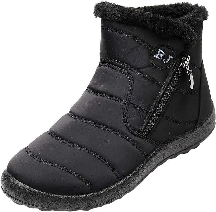 Women Winter Boots Ankle Adults Fleece Lined Snow Boots Snow Boots Womens Winter Ankle Boots Ladies Winter Boot for Elderly Women Rain Boots Women Snow Booties for Men