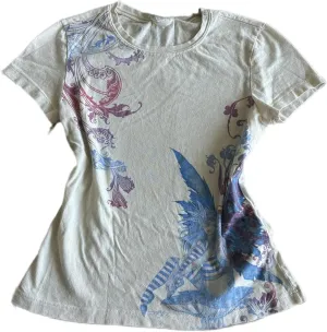 Women Y2k Fairy Grunge Graphic Print Baby Tees E-Girl Emo Tshirts 2000s Scene Cutecore Crop Tops Summer Clothes