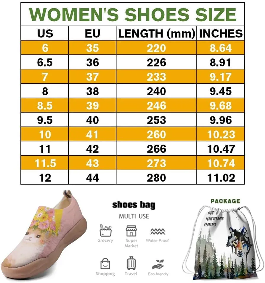 Women's Art Travel Shoes Slip-on Loafers Comfortable, Light and Fashionable Sneakers