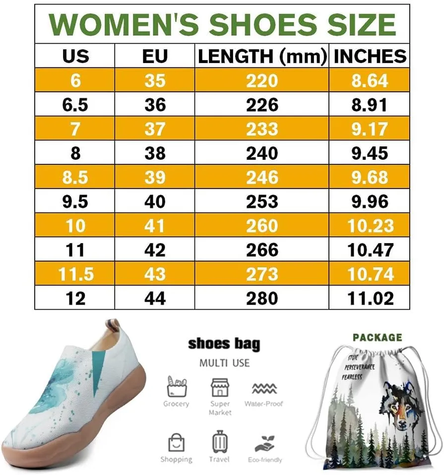 Women's Art Travel Shoes Slip-on Loafers Comfortable, Light and Fashionable Sneakers