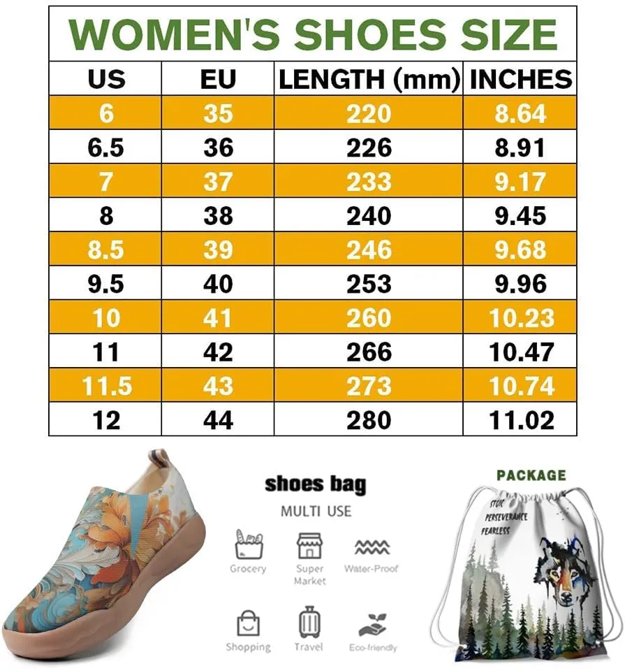 Women's Art Travel Shoes Slip-on Loafers Comfortable, Light and Fashionable Sneakers