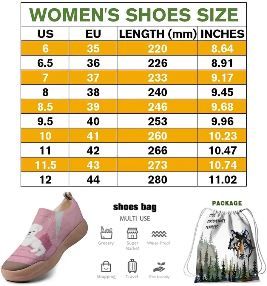 Women's Artistic Painted Travel Shoes Slip-On Casual Leather Loafers Lightweight and Comfortable Animal Style Sneakers