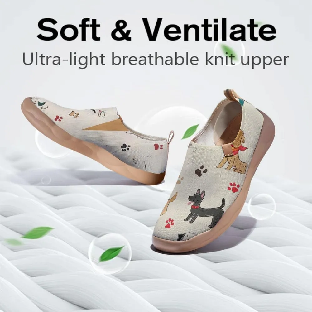 Women's Artistic Painted Travel Shoes Slip-On Casual Leather Loafers Lightweight and Comfortable Animal Style Sneakers