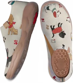 Women's Artistic Painted Travel Shoes Slip-On Casual Leather Loafers Lightweight and Comfortable Animal Style Sneakers