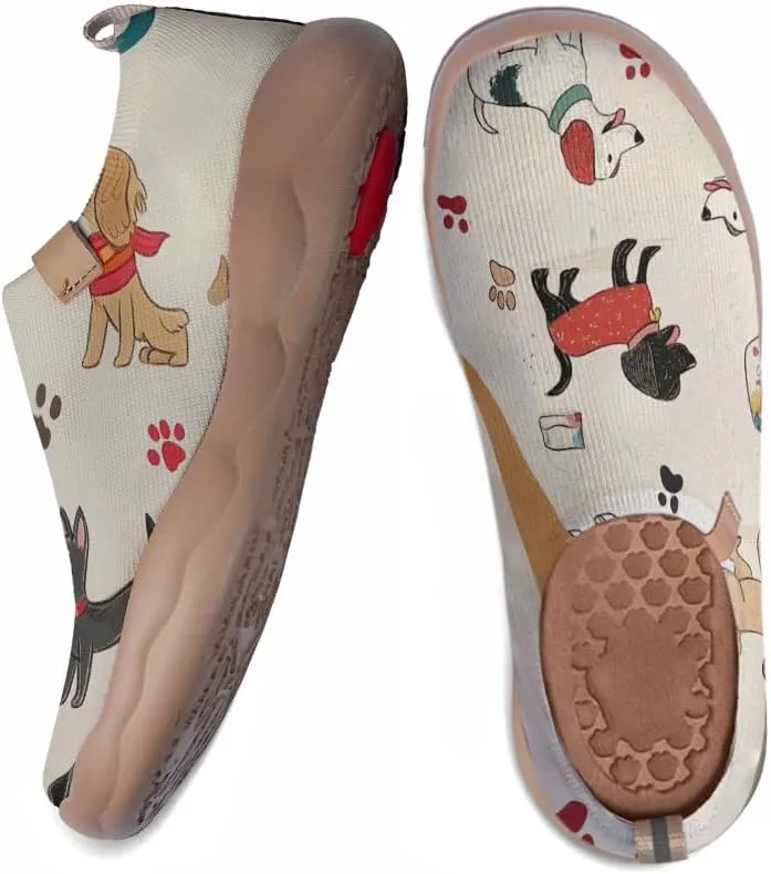 Women's Artistic Painted Travel Shoes Slip-On Casual Leather Loafers Lightweight and Comfortable Animal Style Sneakers